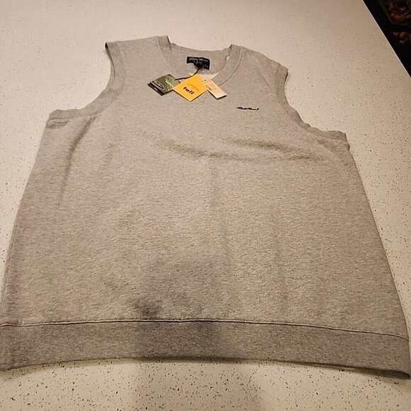 Eddie Bauer Men's Golf Pullover Vest Jacket Sleeveless Size XL NWT Gray - Picture 1 of 6